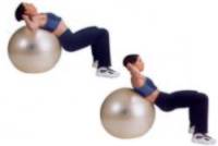 Swiss ball exercise for abdominals
