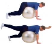 Exercise ball stretch