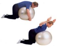 Swiss ball exercise for the spine